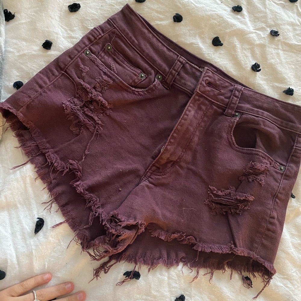 AE High rise jean shorts